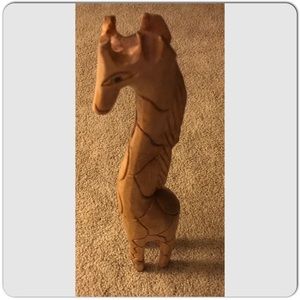 HAND CARVED WOODEN GIRAFFE